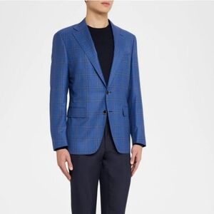 Canali Mens Blue Wool Sportscoat Blazer 54 R LIKE NEW